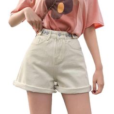 Specifications: Waist Type: High Pant Style: Regular Item Type: Shorts Material Composition: Cotton polyester Size (Inch) Waist Hips Length Recommend Hips S 25.20 36.22 16.54 32.28-34.65 M 26.77 37.80 16.93 34.65-36.22 L 28.35 40.16 17.32 36.22-37.8 XL 29.92 42.52 17.72 37.8-39.37 Package Includes: 1*Classic High Waist Denim Short *Please allow 10-21 business days for the item to arrive Non-stretch Cotton High-waisted Shorts, Solid High Waist Cotton Jean Shorts, High Waist Cotton Jean Shorts, Trendy Solid Color Jean Shorts For Spring, Trendy High-waisted Beige Shorts, Casual High-rise Bottoms, Casual Solid High Rise Bottoms, Solid Color High-rise Cotton Jean Shorts, Solid Short Length Summer Jeans