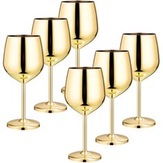 PRICES MAY VARY. Gold Goblet Bulk: the package comes with 6 pieces of gold wine glasses in gold color, elegant and attractive, the bright color and rich quantities are sufficient for meeting your party, pool or beach use demands Large Base and Stemmed Design: our metal stemmed wine glasses goblet is designed with wide bottom and wide mouth, which allows you to put on the table more stable; Besides, the stem also gives you a comfortable grip, which can nicely avoid spillage 304 Stainless Steel Ma Gold Goblet, Gold Wine Glasses, Gold Wine, Xmas Wishes, Wine Night, Gold Anniversary, Glasses Drinking, Wine Goblets, Valentines Day Weddings