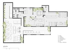 the floor plan for an apartment with two living areas