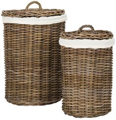 NATURAL Wicker Laundry Hamper, Laundry Basket With Lid, Safavieh Furniture, Wicker Hamper, Natural Laundry, Laundry Baskets, Mahogany Color, Laundry Hamper, Laurel Foundry Modern Farmhouse