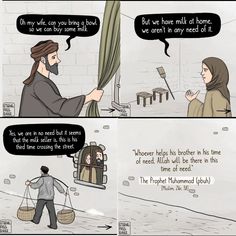 a comic strip with an image of a man and woman talking to each other,