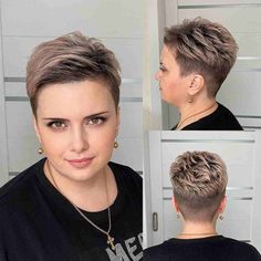 19 Flattering Short Haircut Ideas for Full Faces to Look Thinner Short Haircut Ideas, Obličejové Masky, Undercut Hairstyle, Chubby Face Haircuts, Chubby Face, Stylish Short Hair, Edgy Haircuts, Short Blonde Haircuts, Short Hair Pixie Cuts