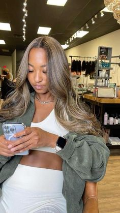 Hair Colorful, Dyed Natural Hair, Highlights Brown Hair, Hair Laid, Black Girls Hairstyles, Aesthetic Hair, Blonde Highlights, Balayage Hair, Black Women Hairstyles