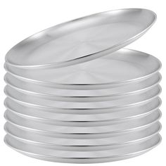 PRICES MAY VARY. STURDY CONSTRUCTION - These round dinner plates are made of 304 stainless steel, which is sturdy, rust-free and shatterproof. The robust construction is impact resistant to withstand daily wear and accidental drops. They are of great quality and hold up well to heavy or juicy foods. Double Layer Design - The double layer design makes a hollow space inside, which can somewhat protect your hands from the hot and cold when you put on its edge. The double layer plate is a good helpe Restaurant Serving Plates, Metal Dishes, Camping Plates, Camping Dishes, Cold Ice, Peeling Paint, Hot Soup, Layer Design, Dinner Dishes