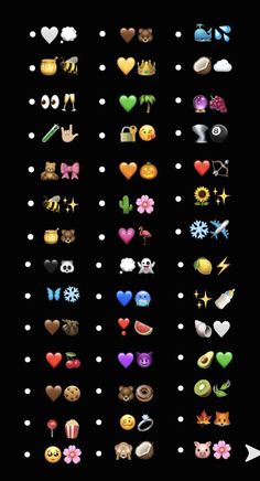 an image of different emoticions on a black background