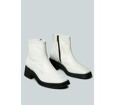 in stock Casual Platform Boots With Padded Ankle For Spring, Casual Spring Platform Boots With Padded Ankle, Casual Platform Boots With Pointed Toe, Casual Pointed Toe Platform Boots, Casual Platform Boots With Padded Ankle, Spring Workwear Ankle-high Platform Boots, Spring High-top Workwear Boots, Casual Square Toe Platform Boots, Casual White Square Toe Boots