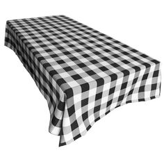 a black and white checkered table cloth