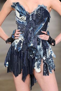 The Blonds, Denim Ideas, K Fashion, Recycled Fashion, Looks Street Style, Upcycled Fashion, Recycled Denim, Textiles Fashion, Kpop Fashion Outfits