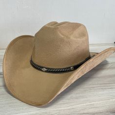 Western Cowboy Suede Hat - Women Country Adjustable Western Felt Hat For Country Events, Western Hat Band For Rodeo With Curved Brim, Western Curved Brim Hat Bands For Rodeo, Western Brimmed Hat Bands For Ranch, Country Style Hat Band With Flat Brim For Ranch, Southern Style Flat Brim Hat Band For Rodeo, Rustic Adjustable Felt Hat With Short Brim, Southwestern Fitted Hats For Rodeo, Western Style Adjustable Felt Hat For Rodeo