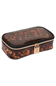 What it is: A clear makeup case with faux-leather trim that's perfectly sized to go anywhere you do, whether it's an overnight trip or a gym sesh. Style Name:Stephanie Johnson Claire Miami Tortoise Medium Makeup Bag. Style Number: 5940781. Available in stores. Medium Makeup, Media Makeup, Stephanie Johnson, Clear Makeup, Chic Makeup, Dope Jewelry, Bags Aesthetic, A Gym, Essential Bag