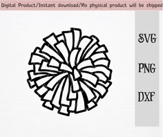 a black and white drawing of a circular object with the words svg on it