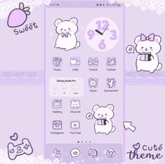 a purple wallpaper with white teddy bears on it's side and the words sweet is