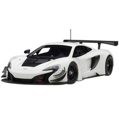 a white and black sports car on a white background