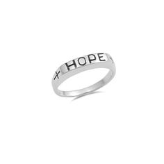 "This beautiful \"HOPE\" ring is featured with 2 engraved cross on each side of the ring. Amazing gift for man or woman of any age for Christmas, Ester, wishing well, etc. Metal option: Sterling Silver Ring sizes: 4 to 9 -------PRODUCTION>--------- Allow 1-5 days for production." Hope Ring, Paw Print Ring, Engraved Cross, Infinity Ring, Cross Ring, Wishing Well, Ring Sizes, Dainty Ring, Stacking Ring