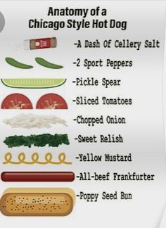 the anatomy of a chicago style hot dog