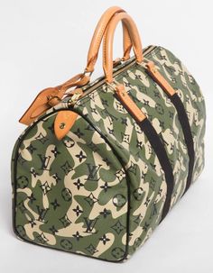 Luxury Retro Travel Bags, Military Style Khaki Travel Bag, Military-style Khaki Travel Bags, Vintage Travel Bags With Floral Print, Louis Vuitton Duffle Bag, Vintage Weekender Bag With Luggage Sleeve, Tote Shape, Stylish Luggage, Fashion Tote Bag, Hot Bags