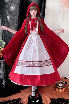 ❤️Little Red Riding Hood Club❤️
-Content-
Dress+Shoes+Panic Red Riding Hood Outfit, Themed Photo Shoots, Dress And Cloak, Red Riding Hood Cape, Labyrinth Ball, Clown Costume Women, Little Red Riding Hood Costume, Red Riding Hood Story, Red Riding Hood Party