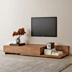 console table, living room, tv Fall Tv Stand, Fall Tv Stand Decor, Modern Tv Cabinet Design, Cabinet Design For Living Room, Tv Console Ideas, Built In Tv Wall, Built In Tv Wall Unit, Living Room Credenza, Console Ideas