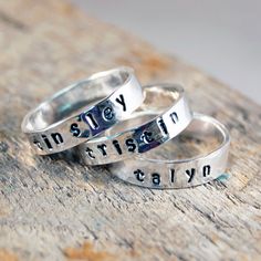 Personalized Stackable Ring, Personalized Stacking #jewelry #ring @EtsyMktgTool http://etsy.me/2kVSLwF Adjustable Handmade Rings For Mother's Day, Handmade Adjustable Rings For Mother's Day, Stamped Stackable Rings As Gift, Nickel-free Meaningful Promise Ring, Nickel-free Stackable Promise Rings, Meaningful Stackable Promise Rings, Handmade Adjustable Stackable Promise Rings, Meaningful Stackable Ring Jewelry, Inspirational Stackable Jewelry As Gift