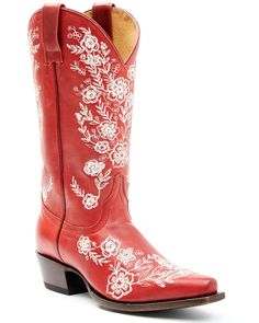 Shyanne Women's Willa Western Boots - Snip Toe, Red Red Cowgirl Boots, Red Cowboy Boots, Womens Cowgirl Boots, Ostrich Legs, Wedding Boots, Handcrafted Boots, Dan Post, Boot Barn, Corral Boots