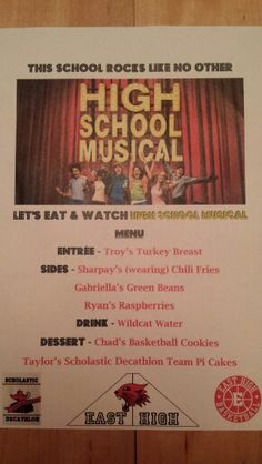 an advertisement for the high school musical program