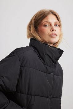 This jacket is water repellent and features cropped length, a high neck, long sleeves, a zipper and button closure and side pockets. Button Jacket, Jacket Buttons, Repellent, Water Repellent, High Neck, Coats Jackets, Long Sleeves, Zipper, Long Sleeve