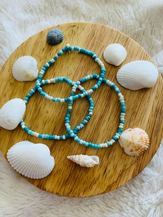 this beautiful beachy bracelet is handmade with different blue seed beads Cheap Blue Beaded Bracelets For The Beach, Cheap Beachy Beaded Bracelets As Gifts, Beachy Bracelets, Bead Bracelets, Seed Bead Bracelets, Blue Beads, Bracelet Making, Making Ideas, Seed Beads