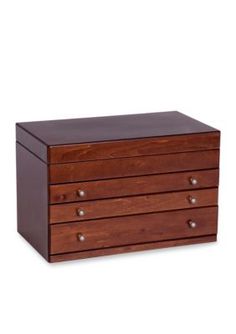 a small wooden chest with five drawers