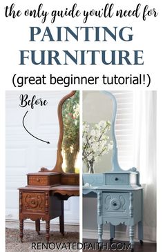 the only guide you'll need for painting furniture great beginner tutorial before and after