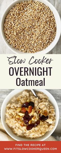 Slow cooker oatmeal recipe is a fuss-free way to start your day healthy. Here I will show you how to make oatmeal overnight in the slow cooker or in just 4 minutes in the Instant Pot. Oatmeal is such an economical breakfast and it so warm and filling for those cold fall and winter mornings! Cold Oats Recipe, Cold Oatmeal Recipe, Cold Oatmeal, Instant Pot Oatmeal