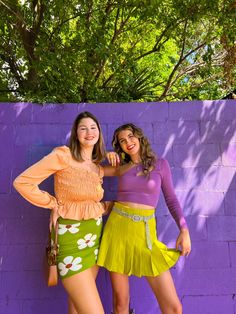 The See Yah tennis skirt is a high waisted pleated skirt with a gorgeous color. Seen paired with the Treat Yourself Gogo boots and the Let's Run Away distressed sweater. True to size. Model is 5'7 wearing size small. 97% Polyester 3% Spandex Catch You Later One Shoulder Top https://www.aspynandivy.com/products/purple-one-shoulder-top?_pos=4&_sid=397d4ddb4&_ss=r *Everything Measured in Inches Waist: Length: Small-13.5' Small-15.5' Medium-N/A Medium-N/A Large-15.5' Large-16' Photo Ideas For Besties, Colorful Fall Outfits, Rainbow Closet, High Waisted Pleated Skirt, Pleated Tennis Skirt, Rainbow Outfit, Rainbow Fashion, Early Fall Outfit, Neutral Outfit