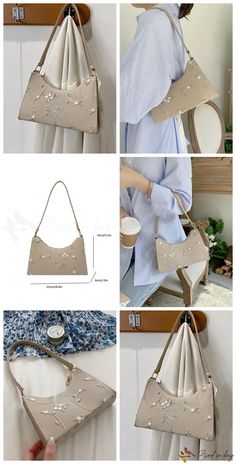 BirdinBag – Embroidered Floral Baguette Handbag – Bird in Bag Trendy Embroidered Shoulder Bag, Trendy Embroidered Beige Bag, Chic Embroidered Beige Shoulder Bag, Trendy Embroidered Beige Shoulder Bag, Chic Beige Embroidered Bags, Chic Beige Embroidered Shoulder Bag, Trendy Beige Embroidered Shoulder Bag, Spring Floral Embroidery Shoulder Bag For Everyday, Spring Embroidered Shoulder Bag For Everyday Use