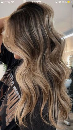 Dark Lived In Balayage, Brown Hair Teasy Lights, Black To Blonde Transformation, Dark Hair To Blonde Balayage, Brown Hair Blonde Highlights Money Piece, Ash Brown Ombre Hair, Blonde Ends On Brown Hair, Highlights Tan Skin, Lived In Balayage