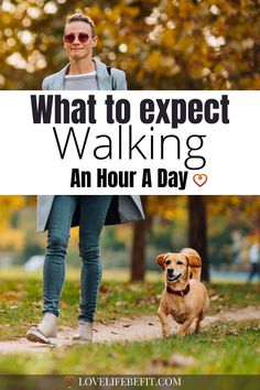 Image of woman walking for fitness with her dog Loose Weight In A Week, Walking Routine, Walking Program, Benefits Of Walking, Lose 40 Pounds, Lose 50 Pounds