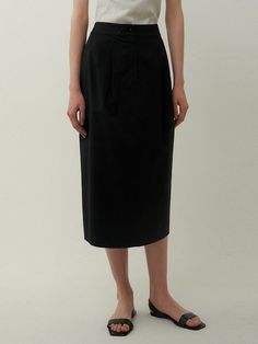 Composition : 97% cotton, 3% polyurethaneCountry of Origin : Republic of Korea Elegant Cotton Pencil Skirt For Work, Chic Formal Cotton Skirt, Cotton Pencil Skirt For Work, Long Cotton Pencil Skirt For Work, Chic Cotton Office Skirt, Black Cotton Pleated Skirt For Spring, Black Cotton Midi Pleated Skirt, Chic Cotton Skirt For Office, Black Cotton Pleated Midi Skirt