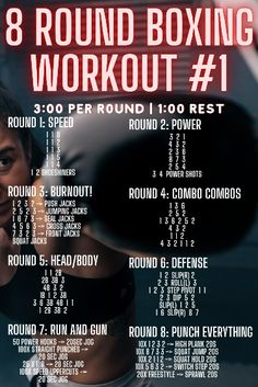 a poster with instructions for how to do a boxing workout