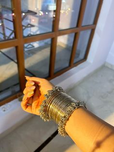 Aesthetic Bangles, Indian Asthetics, Navratri Ideas, Oxidised Bangles, Minimalist Accessories Jewellery, Desi Pinterest, Simplistic Jewelry, Wedding Lips, Oxidized Jewellery