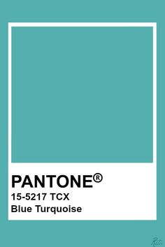 pantone's blue turquoise hue is shown in the color teal, and it has