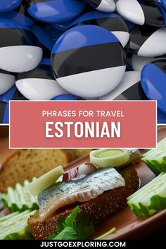 the words phrases for travel are shown above an image of plates with food on them