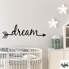 Dream Arrow Wall Decal - The Artsy Spot Headboard Wall Decal, Arrow Wall Decal, Bedroom Decals, Headboard Wall, Arrow Decor, Decal Wall Art, Dream Decor, Vinyl Wall Decals, Bedroom Wall