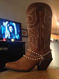 Boot Bling by Heather Cowgirl Boot Jewelry, Boot Candy Diy, Cowboy Boot Bracelet, Diy Boot Bracelet, Boot Bling Jewelry, Decorated Cowboy Boots, Diy Bedazzled Cowboy Boots