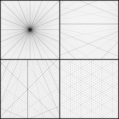 four different lines that have been drawn together