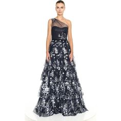 Marchesa Blue Embroidered Gown One Shoulder Floral Tulle Tiered Dress Sz 6 New Without Tags. Measures Approximately When Flat: Armpit To Armpit: 17" Shoulder To Hem: 66" Waist, Across: 14" Blue Organza Ball Gown For Gala, Elegant Floral Embroidered Ball Gown For Gala, Embroidered Organza Evening Dress, Floor-length, Embroidered Organza Evening Dress Floor-length, Gala Organza Gown With Floral Embroidery, Embroidered Organza Evening Dress, Embroidered Floor-length Organza Evening Dress, Embroidered Organza Floor-length Evening Dress, Organza Evening Dress With Floral Embroidery For Gala