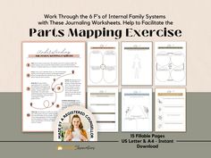 Unearth the depths of your inner world with our compact IFS Parts Mapping Exercise Journal. Enrich your Internal Family Systems therapy journey with structured parts work exercises and worksheets. Using the 6 F's of Parts Work, engage in emotional regulation activities to foster self-awareness. Unveil the transformative potential of IFS with this concise, effective self-discovery tool. VISIT OUR SHOP FOR MORE THERAPY TOOLS: https://www.etsy.com/shop/GentleObservations ✦ INSTANT DOWNLOAD - INTERN Ifs Parts, Therapy Handouts, Regulation Activities, Emotional Regulation Activities, Work Exercises, Exercise Journal, Parts Work, Internal Family Systems, Workout At Work