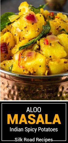 Aloo masala is a warm potato dish filled with earthy spices and tons of flavor. This Indian-inspired dish makes for a great side! Masala Potatoes Recipe, Indian Spiced Potatoes, Indian Spicy Potatoes, Potato Dosa Recipe, Indian Potatoes Recipes, Indian Potato Recipes Side Dishes, Indian Aloo Recipe, Indian Potato Salad, Spicy Indian Food Recipes Vegetarian