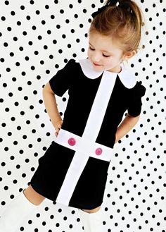 Mod 1960's style Retro Lauren black and white by faithworks4u, $48.00 Princess Closet, 1960's Style, Mod Girl, Retro Girls, Black And White Dress, Mod Fashion, 1960s Fashion, Black N White Dress, Kids Outfits Girls