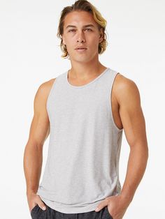 A classic fit tank made in your favorite crazy-soft CloudKnit fabric. This summer staple has a hint of stretch, making it perfect for everything from dog walking to everyday wear. Men's Activewear, Activewear Tops, Outdoor Voices, Men's Tops, Summer Staples, Mens Activewear, Dog Walking, Active Wear Tops, This Summer