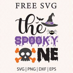 the spooky one halloween svg file is available for use in this project