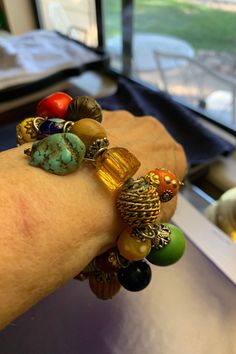 To celebrate Hispanic Hertiage month, l came across this multi cultural vintage "festival bracelet".  Measures 7 1/2" around & has a little stretch also. The width is 1 1/2".  A special discount, across the board for 30% discount offered to bring us into fall.  Starting September 20, 2021, for 1 month and a total purchase of $40 or more.  Get some early shopping done. You will need to write down the code which is; SPOCT30. The last day will be October 20, 2021. Should there be any questions, please reach out to me.  Thank you, Jean Remmel  #DJPlusMore#...Etsy  or  remmeljean064@gmail.com. Processing and turn around time is 24 hours. Then to shipping. If shipped in US, time is 1-2 days. So if purchased on a Monday it would be received either Wednesday afternoon or Thursday morning ((excludi Bohemian Gold Stretch Bracelet For Festivals, Multicolor Bohemian Bracelet For Festivals, Bohemian Handmade Beaded Bracelets For Celebration, Multicolor Bohemian Bracelets For Festivals, Bohemian Multicolor Bracelets For Festivals, Multicolor Bohemian Beaded Bracelet For Festive Occasions, Multicolor Bohemian Beaded Bracelets For Festive Occasions, Bohemian Festival Bracelets With Jubilee Detail, Festival Colorful Beads Stretch Bangle