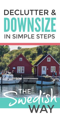 the swedish way declutter and downsize in simple steps book cover with boats